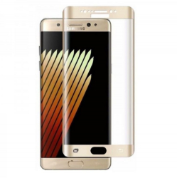 Folie pentru Samsung Note 7 premium glass curbata servetele pentru degresare incluse Gold 