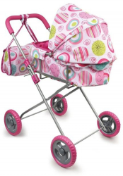 Carut Shopiens® cu papusa pentru copii pliabil cu geantuta multicolor