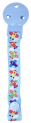 Lant premium pentru suzeta cu capsa si clips de prindere BPA free Blue 