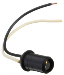 Mufa Bec Auto cu Soclu T10 din Cauciuc Culoare Negru si Lungime Fire 11cm