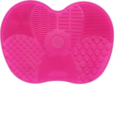 Pad din silicon cu ventuze pentru curatarea si intretinerea pensulelor de make-up 15 5 × 11 5 cm × 1 5 cm Pink