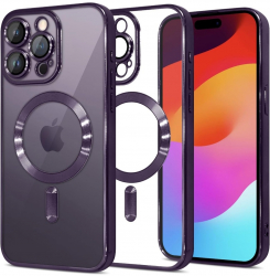husa silicon cu incarcare magnetica wirless pentru iphone 15 Pro Mov 