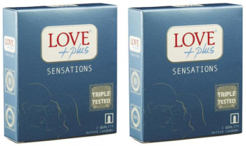 Pachet 2 x Prezervative Love Plus Sensations 3buc