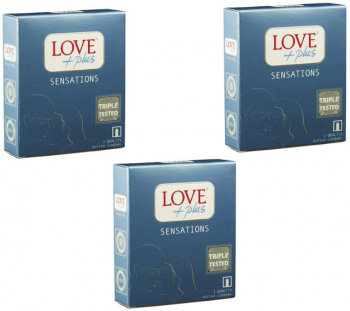 Pachet 3 x Prezervative Love Plus Sensations 3buc