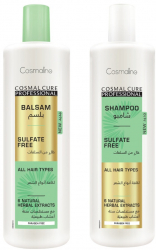 Pachet Balsam 500ml si Sampon 500ml Cosmaline Professional fara sulfati pentru toate tipurile de par 