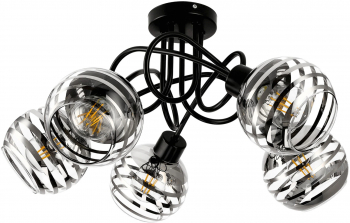 Lustra ADVITI Milano AD-LD-6417BE27SW E27 5 x 60W negru 