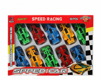 Set cu 10 masinute de jucarie Speed racing Multicolor 