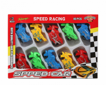 Set cu 10 motociclete de jucarie Speed Racing Multicolor 