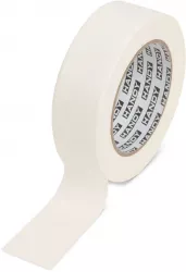 Banda de mascare - cu adeziv pe baza de apa - 50 m x 36 mm - alb 