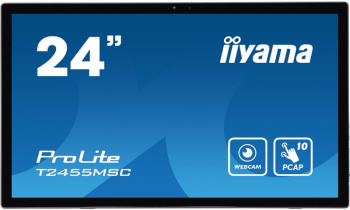 Monitor LED IIyama ProLite T2455MSC-B1 Touchscreen 23.8 inch FHD IPS 5 ms 60 Hz 