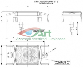 Lampa de gabarit slim LD14Z Galbena 