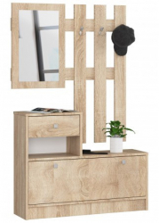 Set cuier si pantofar 100x90x25cm culoare Stejar Sonoma