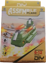 Elicopter de razboi asamblabil pentru copii 10 cm Kaki