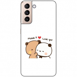 Husa compatibila cu Samsung Galaxy S21+ Plus Silicon Gel Tpu Model Bubu Dudu Muaah Love You 