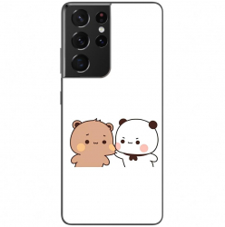 Husa compatibila cu Samsung Galaxy S21 Ultra Silicon Gel Tpu Model Bubu Dudu Fight 