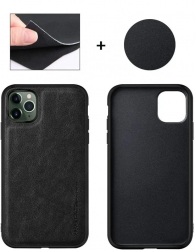Husa iPhone 11 Pro Max Piele ecologica Negru X-Level 
