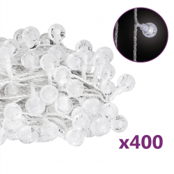 vidalXL Ghirlanda luminoasa 400 LED-uri alb rece 8 functii 40 m 