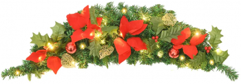 vidaXL Arcada de Craciun cu lumini LED verde 90 cm PVC 