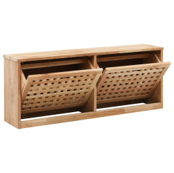vidaXL Banca depozitare pantofi 94x20x38 cm lemn masiv de nuc 