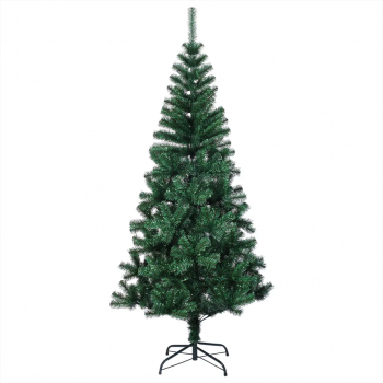 vidaXL Brad de Craciun artificial cu varfuri irizate verde 210 cm PVC 