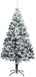 vidaXL Brad de Craciun artificial cu zapada verde 400 cm PVC 