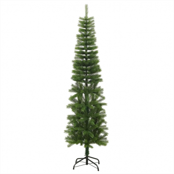 vidaXL Brad de Craciun artificial slim cu suport 210 cm PE