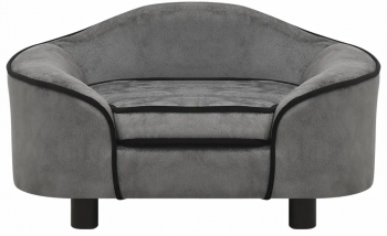 vidaXL Canapea pentru caini gri 67x47x36 cm plus 