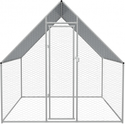 vidaXL Cotet de gaini pentru exterior 2x2x1 92 m otel galvanizat 