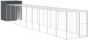 vidaXL Cotet de pui cu incinta antracit 165x1067x181cm otel galvanizat 