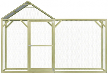 vidaXL Cotet pentru pasari 3 x 1 5 x 2 m lemn de pin tratat 