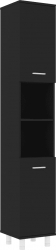 vidaXL Dulap de baie negru 30 x 30 x 179 cm PAL 