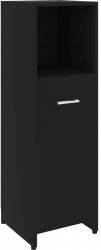 vidaXL Dulap de baie negru 30 x 30 x 95 cm PAL 