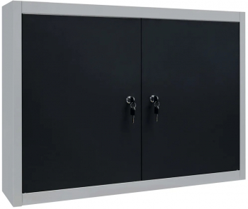 vidaXL Dulap de perete pentru unelte gri & negru metal stil industrial 
