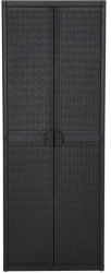 vidaXL Dulap depozitare de gradina negru 65x45x172 cm PP ratan 