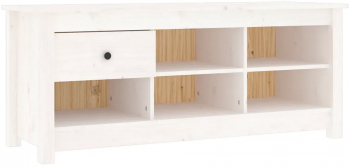 vidaXL Dulap pentru pantofi alb 110x38x45 5 cm lemn masiv pin