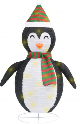 vidaXL Figurina pinguin decorativa Craciun LED 120 cm tesatura lux 