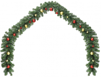 vidaXL Ghirlanda de Craciun decorata cu globuri si lumini LED 5 m 