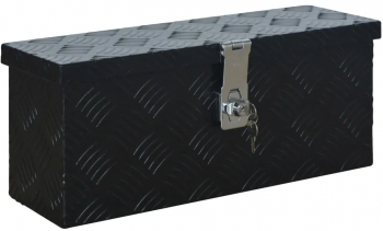 vidaXL Lada din aluminiu negru 485 x 140 x 200 mm 