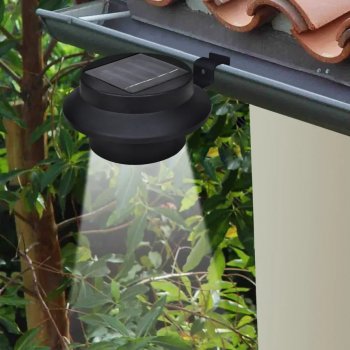 vidaXL Lampi solare de exterior pentru gard 12 buc. negru LED 