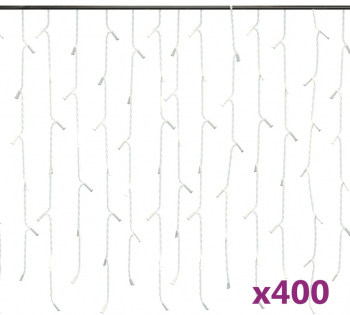 vidaXL Lumini de perdea tip gheata 400 LED-uri albastru 8 functii 10 m 
