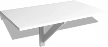 vidaXL Masa de perete pliabila alb 100 x 60 cm 