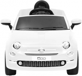 vidaXL Masina electrica pentru copii Fiat 500 alb 