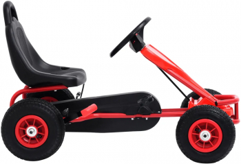 vidaXL Masinuta kart cu pedale si roti pneumatice rosu 
