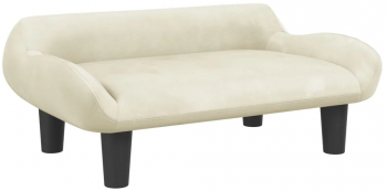 vidaXL Pat de caini crem 70x40x24 cm catifea 