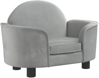 vidaXL Pat de caini gri deschis 66x40x45 cm catifea 