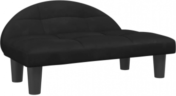 vidaXL Pat de caini negru 70x52x30 cm catifea 