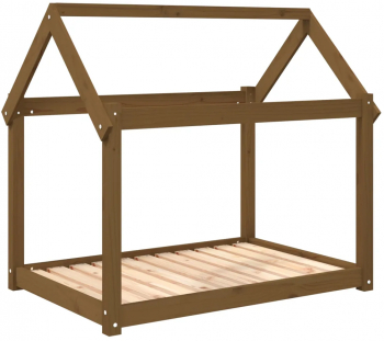 vidaXL Pat pentru caini maro miere 101 x 70 x 90cm lemn masiv de pin 