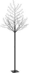 vidaXL Pom Craciun 600 LED-uri lumina albastra flori de cires 300 cm 