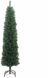 vidaXL Pom de Craciun artificial subtire cu suport verde 210 cm PVC 