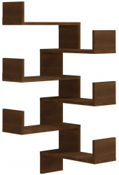 vidaXL Raft colt perete 2 buc stejar maro 40x40x50 cm lemn prelucrat 